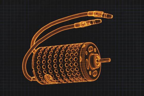 AI illustration of the Brushed motor 540 size