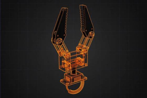 AI illustration of the 2-finger parallel gripper kit