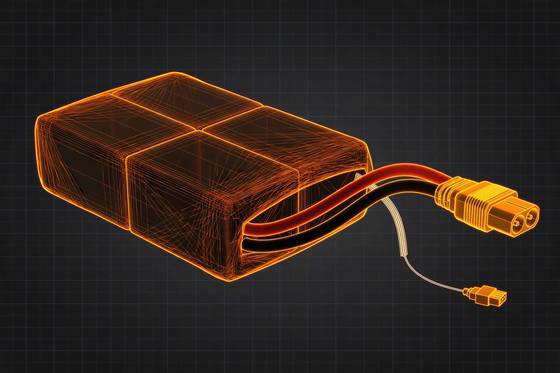 AI illustration of the LiPo battery 4S 5200 mAh
