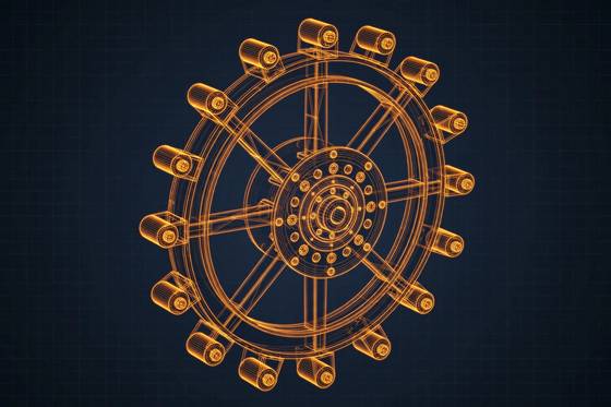 AI illustration of the Mecanum wheel 100 mm