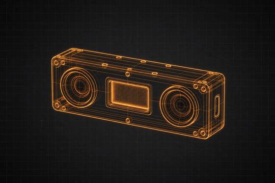 AI illustration of the Intel RealSense D435 depth camera